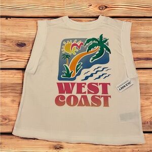 Old Navy Kids' White Tank with Colorful Graphic